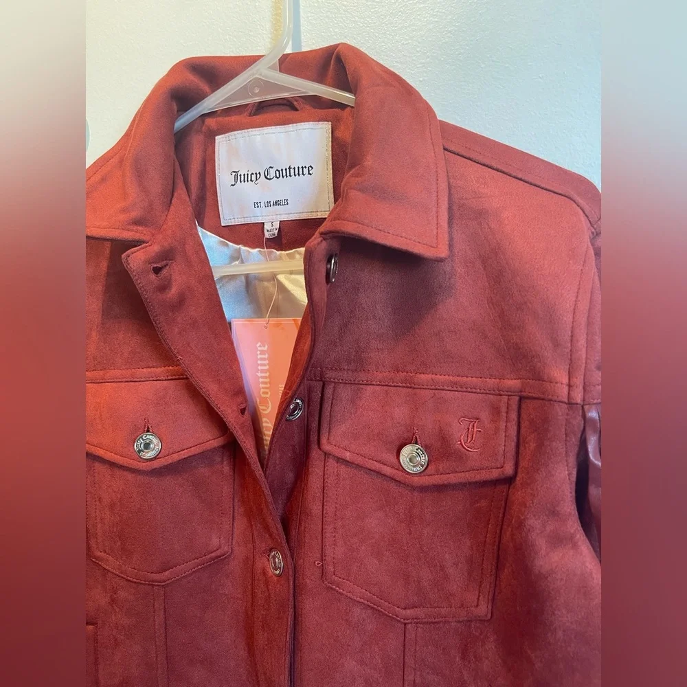 Juicy Couture Women's Bold Rust Suede Fringe Jacket New with tags. Size S - Picture 4 of 8